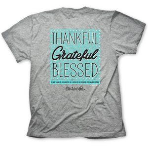 REDUCED!! "Thankful Grateful Blessed" 2X CG Christian Tshirt